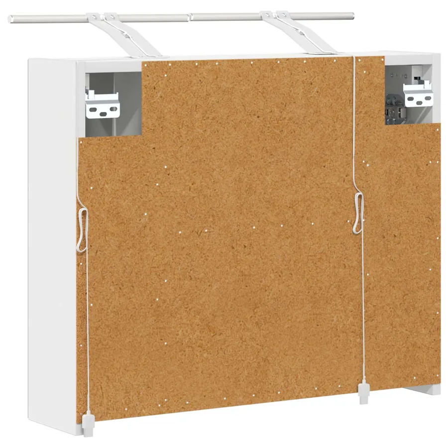 Armoire Miroir de Salle de Bain Blanc 60 x 14,5 x 50 cm - 9