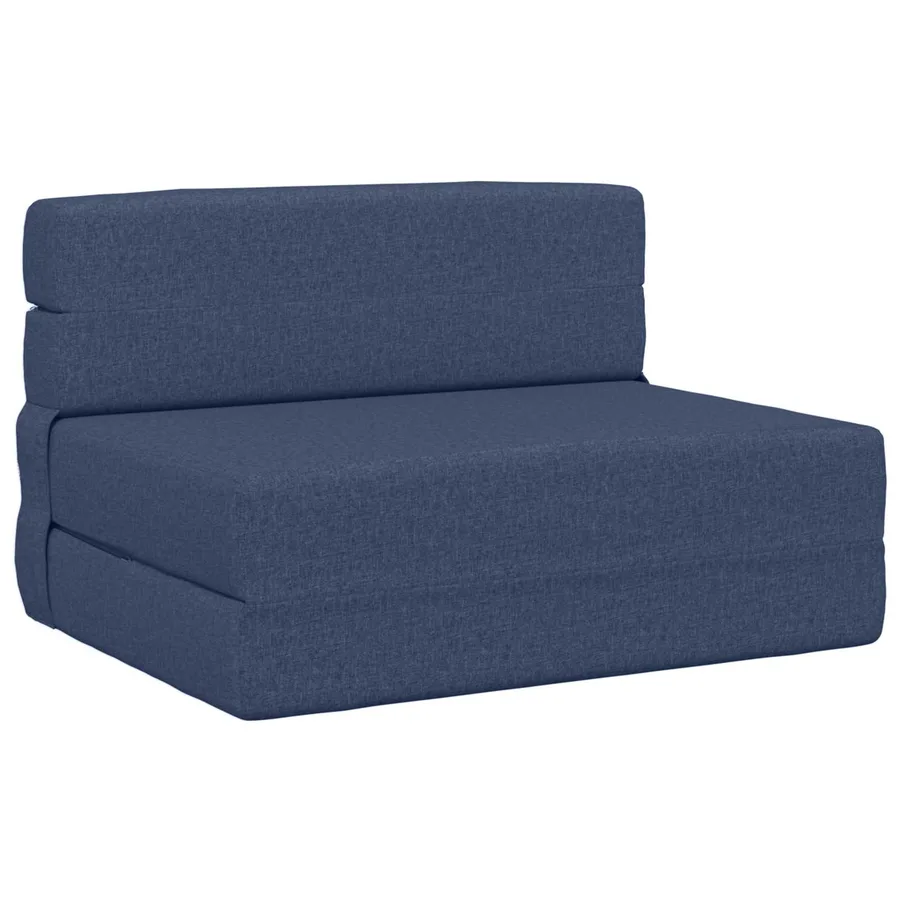 Canapé-lit pliable Bleu 70 x 72 x 60 cm Tissu - 2