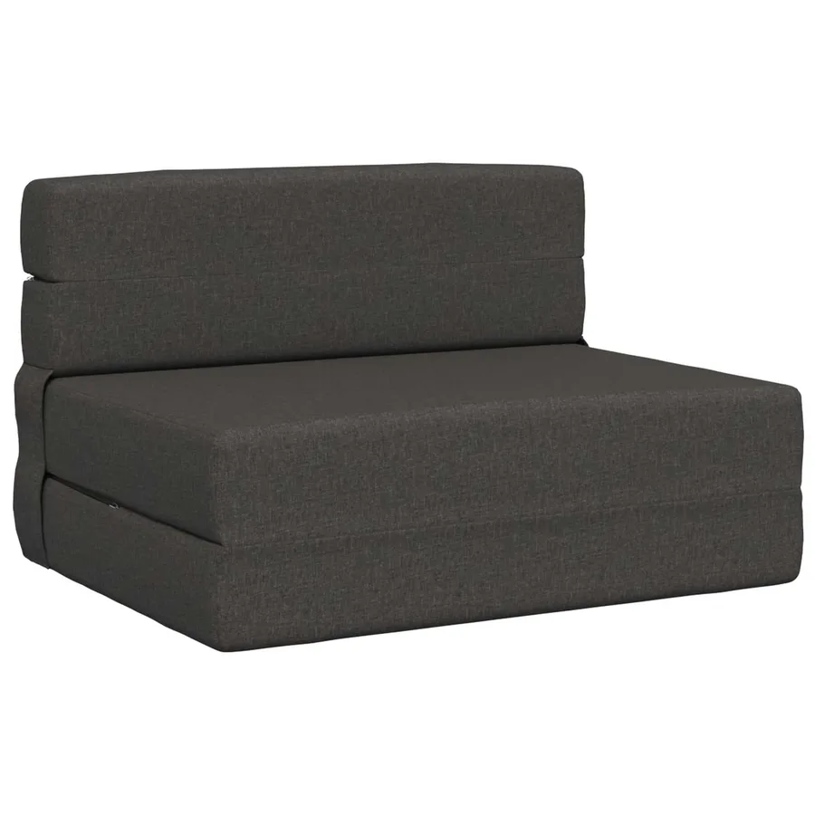 Canapé-lit pliable Gris foncé 70 x 80 x 60 cm Tissu - 2