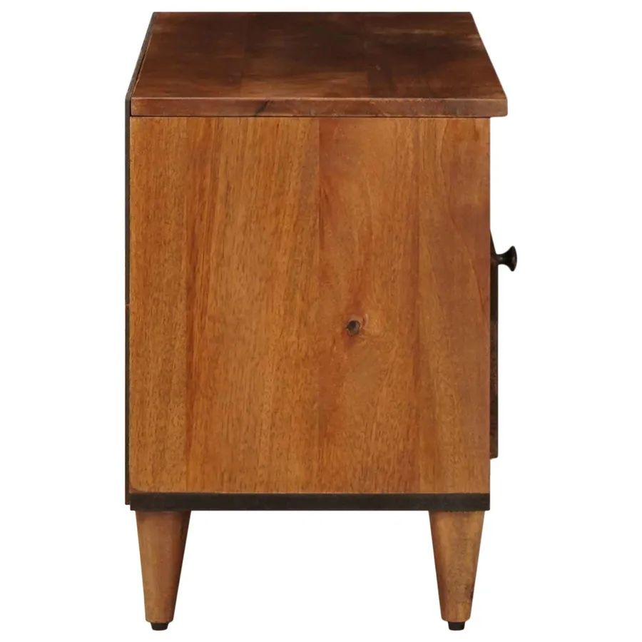 Meuble TV Noyer 100 x 33 x 46 cm Bois de mangue massif - 5