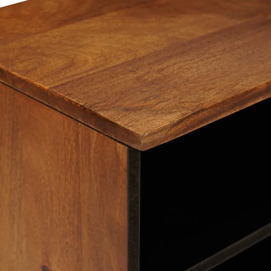 Meuble TV Noyer 100 x 33 x 46 cm Bois de mangue massif - 7