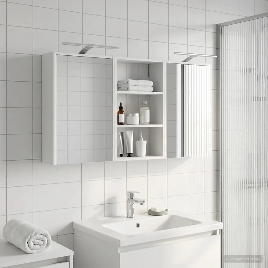 Ensemble de Meubles de Salle de Bain 3 pcs 126 x 16 x 62.5 cm - 4