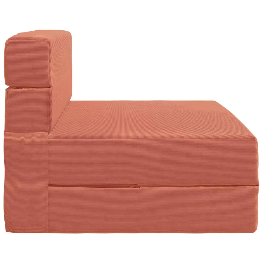 Canapé-lit pliable Rouge orange 70 x 72 x 60 cm Tissu - 4