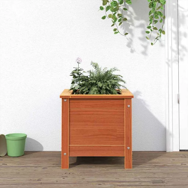 Cache-pot de jardin Brun cire 40 x 40 x 39 cm Pin massif