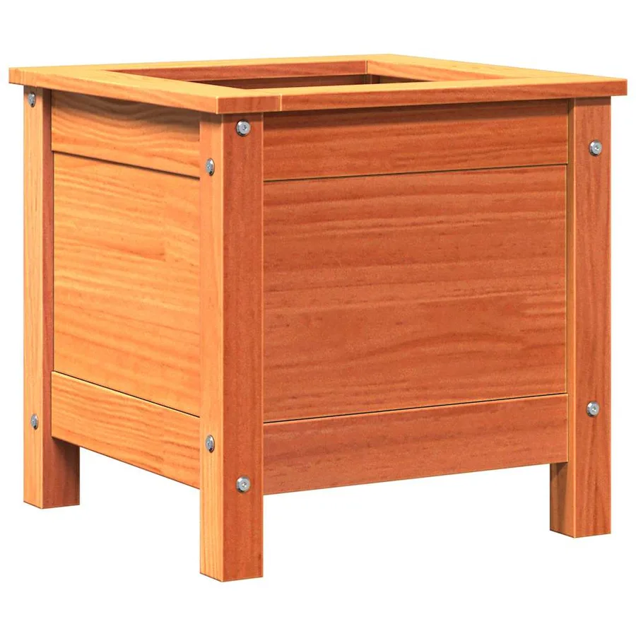 Cache-pot de jardin Brun cire 40 x 40 x 39 cm Pin massif - 2