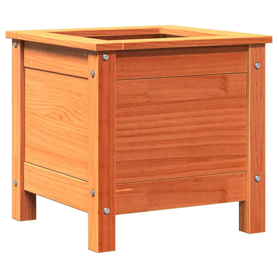 Cache-pot de jardin Brun cire 40 x 40 x 39 cm Pin massif - 6