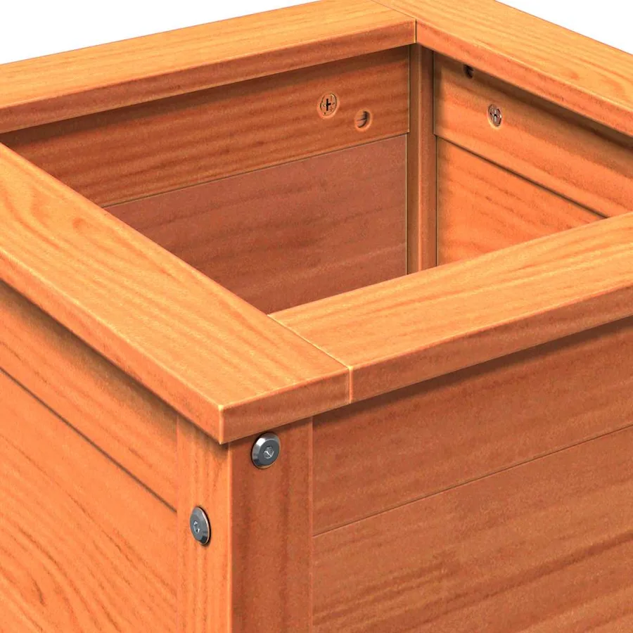 Cache-pot de jardin Brun cire 40 x 40 x 39 cm Pin massif - 7