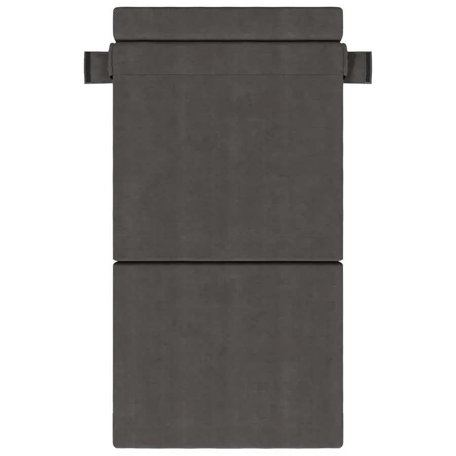 Canapé-lit pliable Gris foncé 100 x 80 x 60 cm Tissu - 3