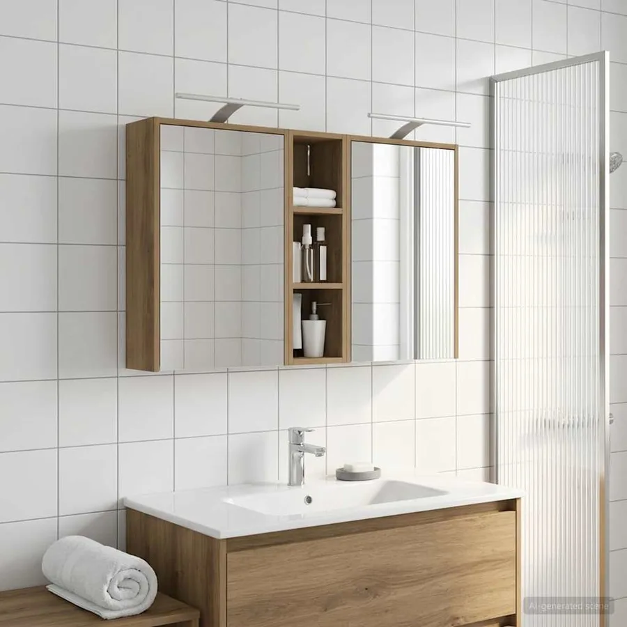 Ensemble de Meubles de Salle de Bain 3 pc 106 x 16 x 62,5 cm - 4
