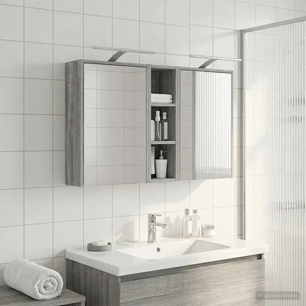 Ensemble de Meubles de Salle de Bain 3 pcs 106 x 16 x 62,5 cm