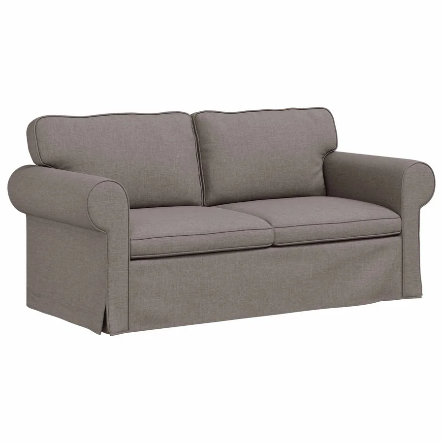 Canapé Taupe 175 x 82 x 80 cm tissu - 2