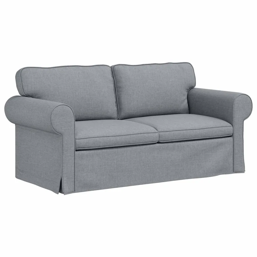 Ensemble de Canapés 2 pcs Gris clair 175 x 82 x 80 cm tissu - 5