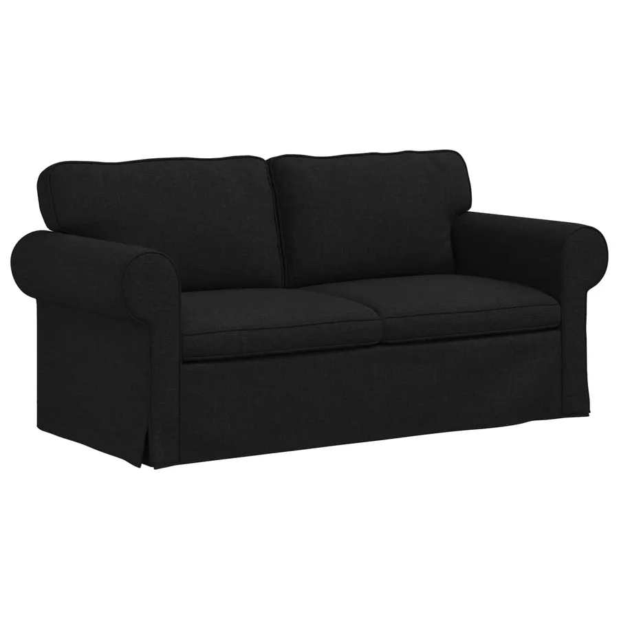 Ensemble de Canapés 2 pcs Noir 175 x 82 x 80 cm tissu - 5
