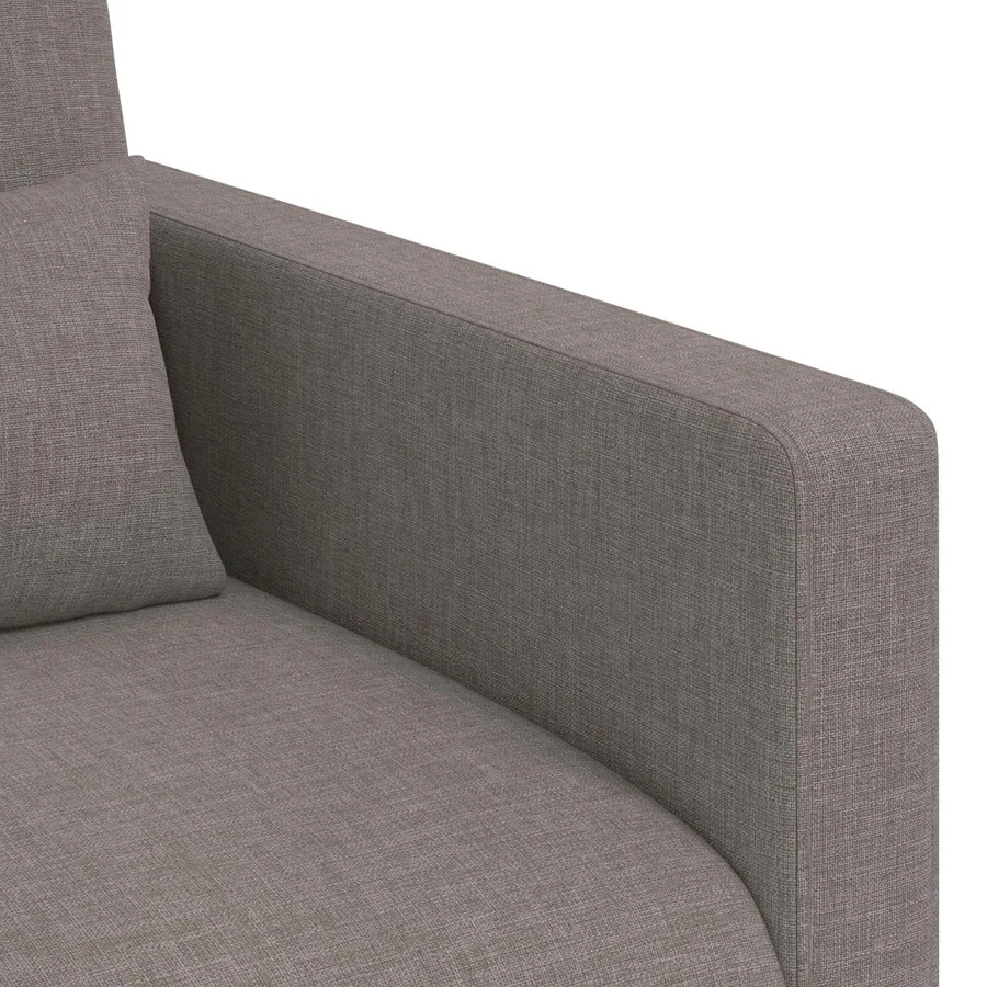 Canapé Taupe 78 x 78 x 80 cm tissu - 7