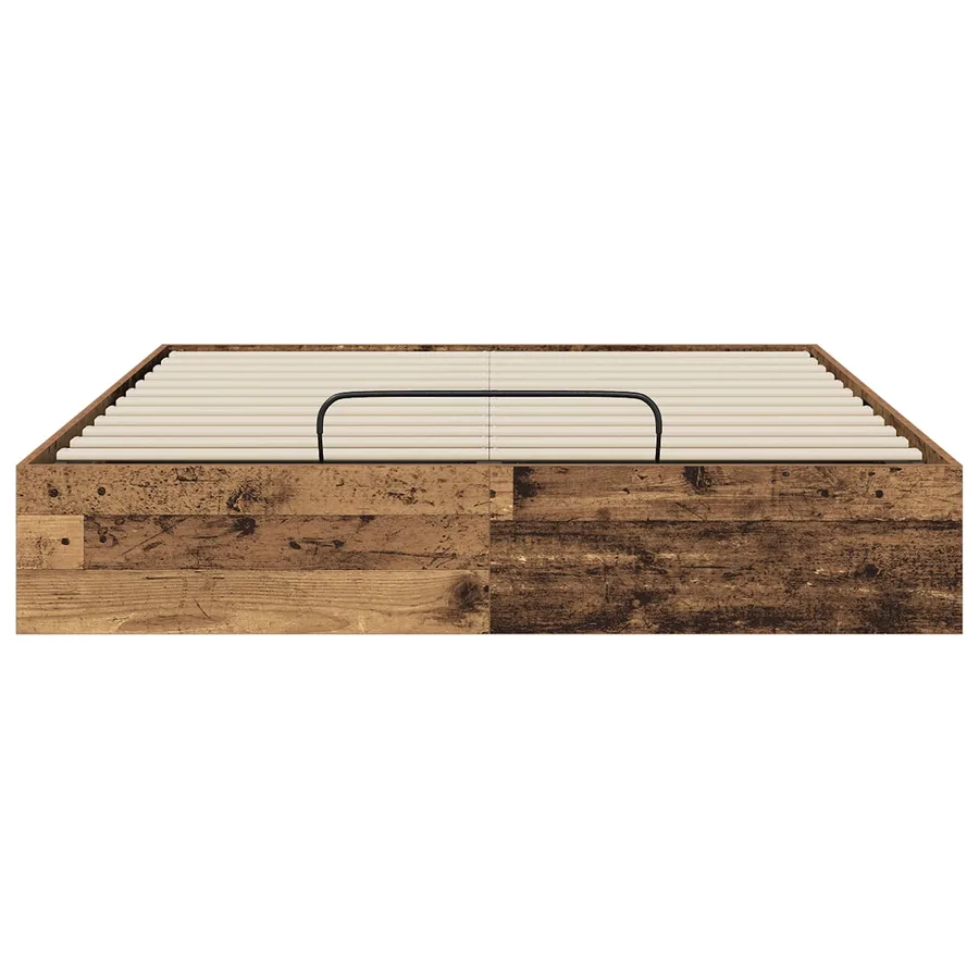 Cadre de lit ottoman Bois ancien 203 x 150 x 25 cm - 5