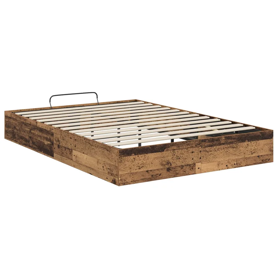 Cadre de lit ottoman Bois ancien 203 x 150 x 25 cm - 7