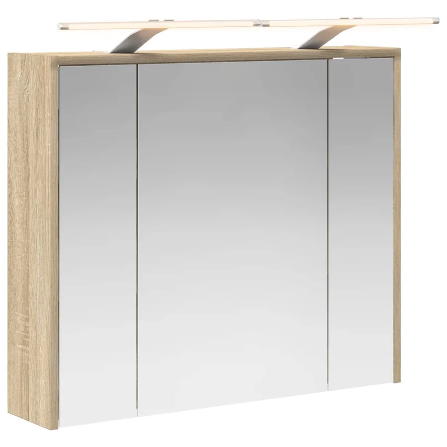 Armoire Miroir de Salle de Bain Chêne Sonoma - 2