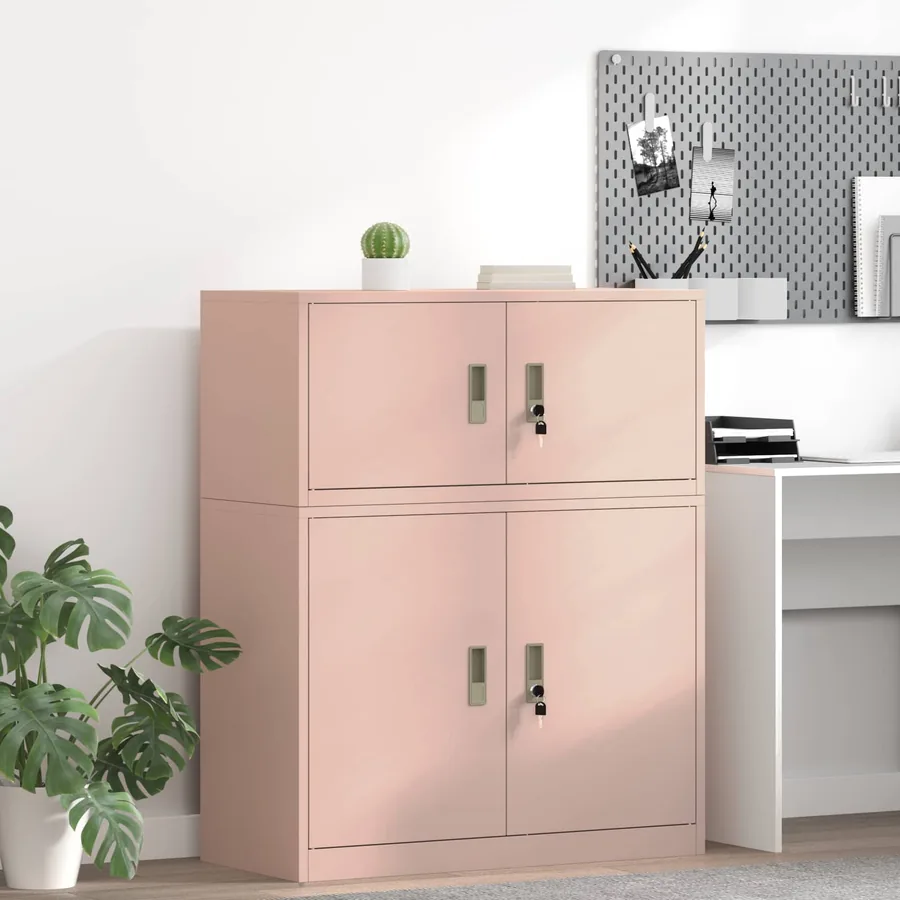 Armoire de rangement Rose 90 x 40 x 40 cm Acier