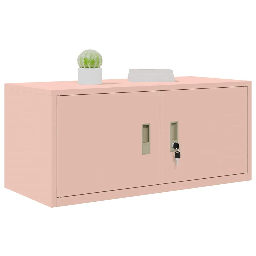 Armoire de rangement Rose 90 x 40 x 40 cm Acier - 3