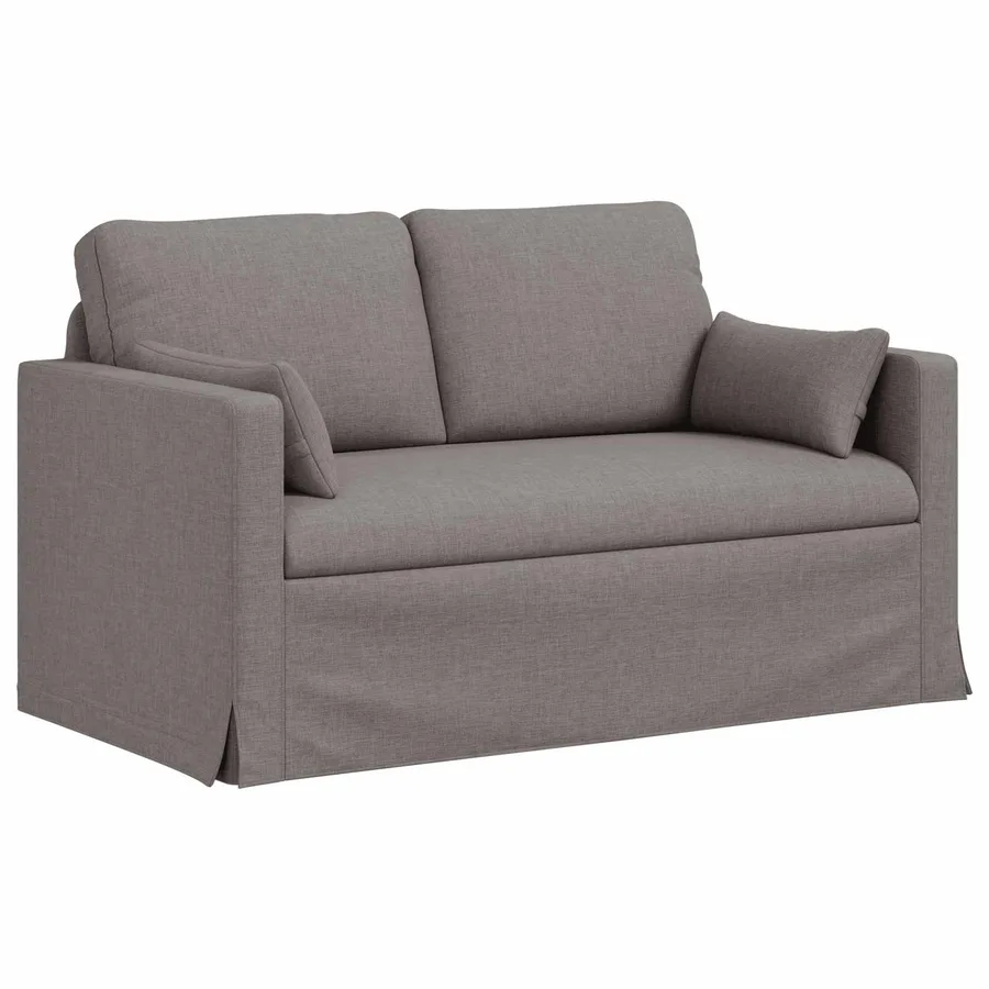 Canapé Taupe 139 x 78 x 80 cm tissu - 2