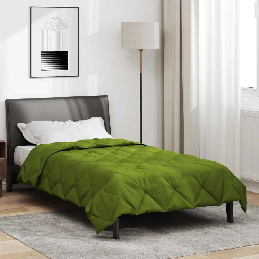 Duvet d'été simple Vert 220 x 135 cm Microfibre