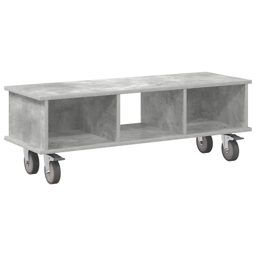 Meuble TV Gris béton 100 x 35 x 35 cm Bois d'ingénierie - 2