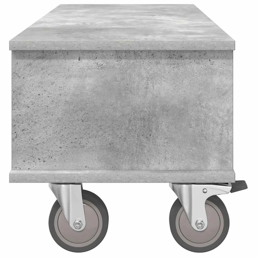 Meuble TV Gris béton 100 x 35 x 35 cm Bois d'ingénierie - 6