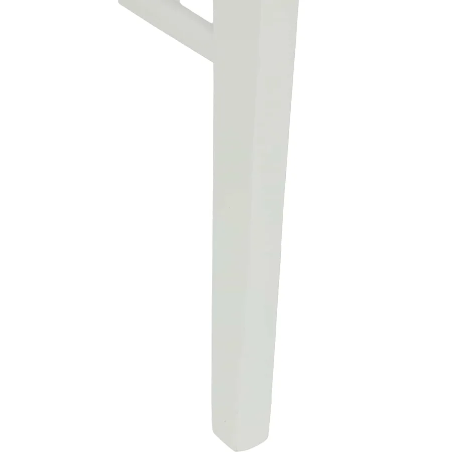 Chaise de salle à manger 2 pcs Blanc Bois de Caoutchouc Massif - 8