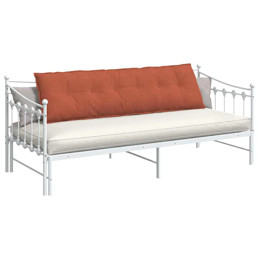 Coussin de Dos Rouge orange 180 x 50 cm Tissu en velours côtelé - 3