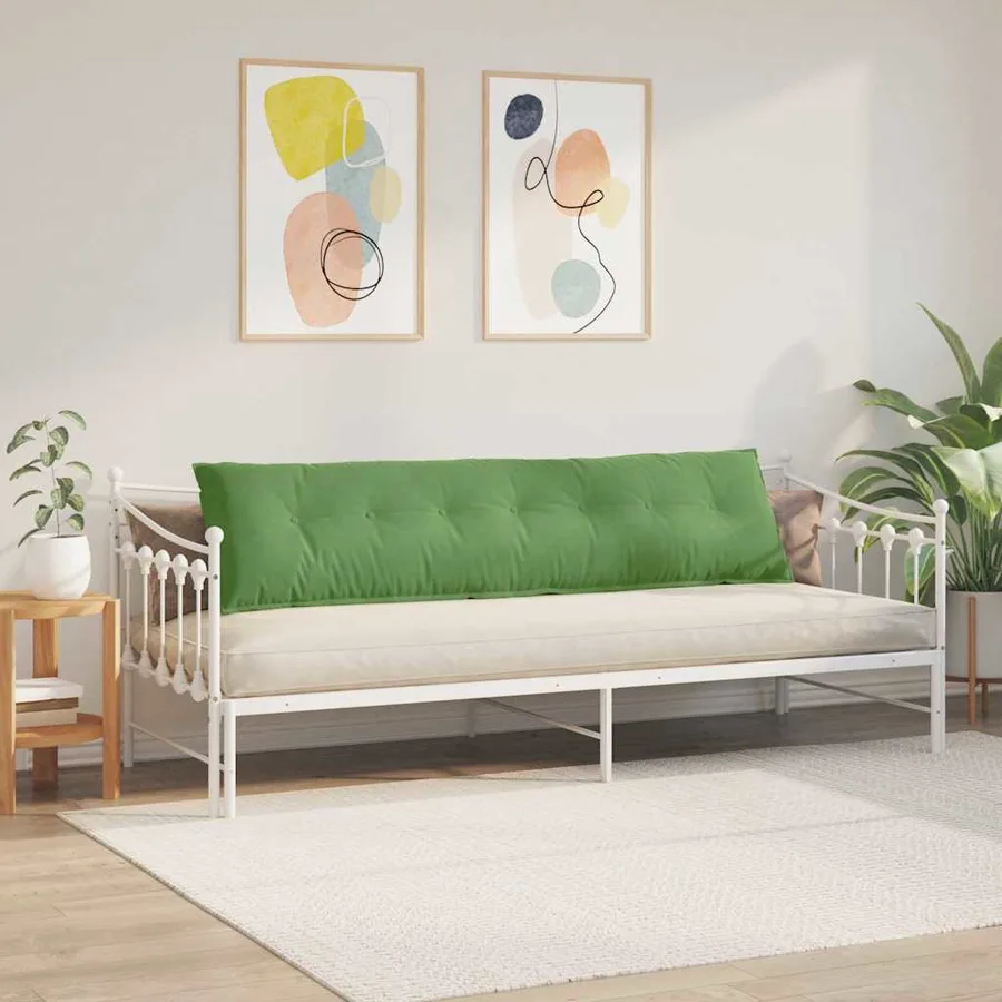 Coussin de Dos Vert clair 200 x 50 cm Tissu en velours côtelé - 4
