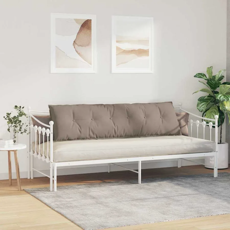 Coussin de Dos Taupe 180 x 50 cm Tissu en microfibre - 4