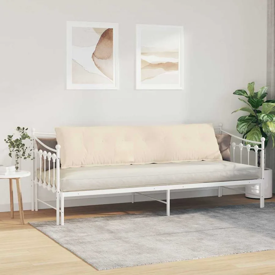 Coussin de Dos Beige 200 x 50 cm Tissu en microfibre - 4
