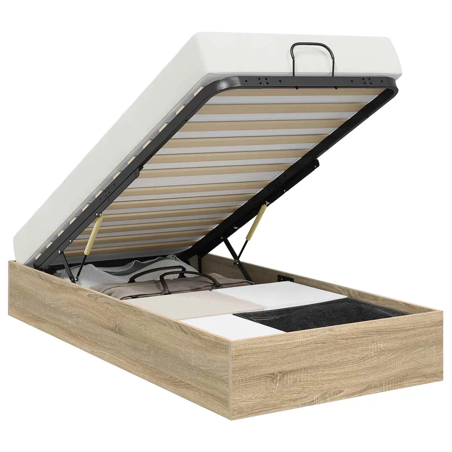 Cadre de lit ottoman avec stockage Chêne Sonoma 75,5 x 190 cm - 2