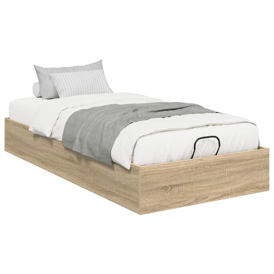 Cadre de lit ottoman avec stockage Chêne Sonoma 75,5 x 190 cm - 3