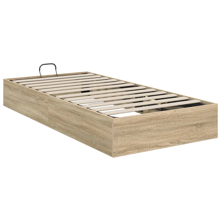 Cadre de lit ottoman avec stockage Chêne Sonoma 75,5 x 190 cm - 7