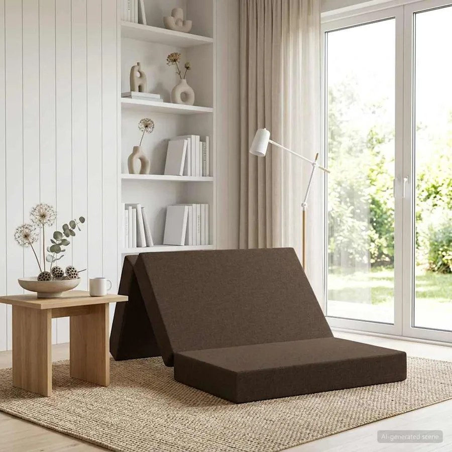 Canapé-lit pliable 90 x 67 x 45 cm Taupe
