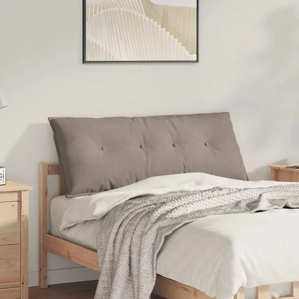 Coussin de Dos Taupe 120 x 50 cm Tissu en microfibre