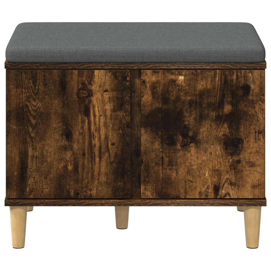 Banc d'entrée avec coussin Chêne Fumé 60 x 38 x 46 cm - 6