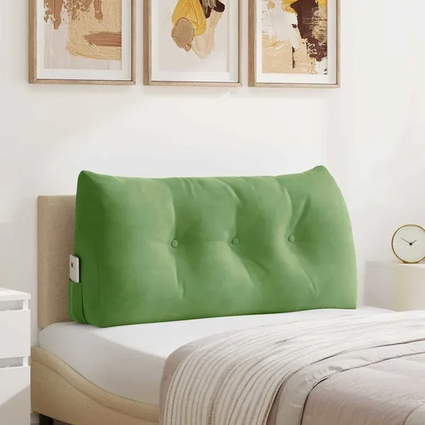 Coussin de Dos Vert clair 100 x 24 x 50 cm Velours