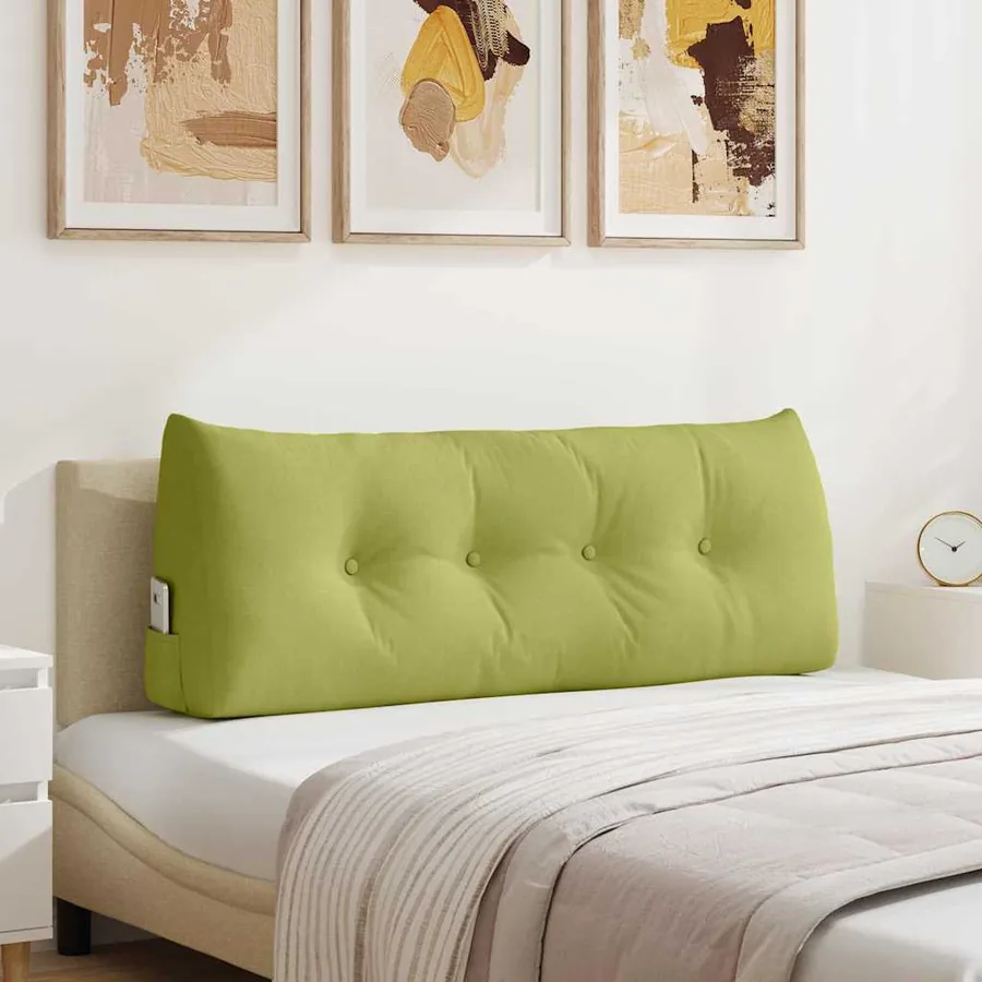 Coussin de Dos Vert clair 120 x 24 x 50 cm tissu