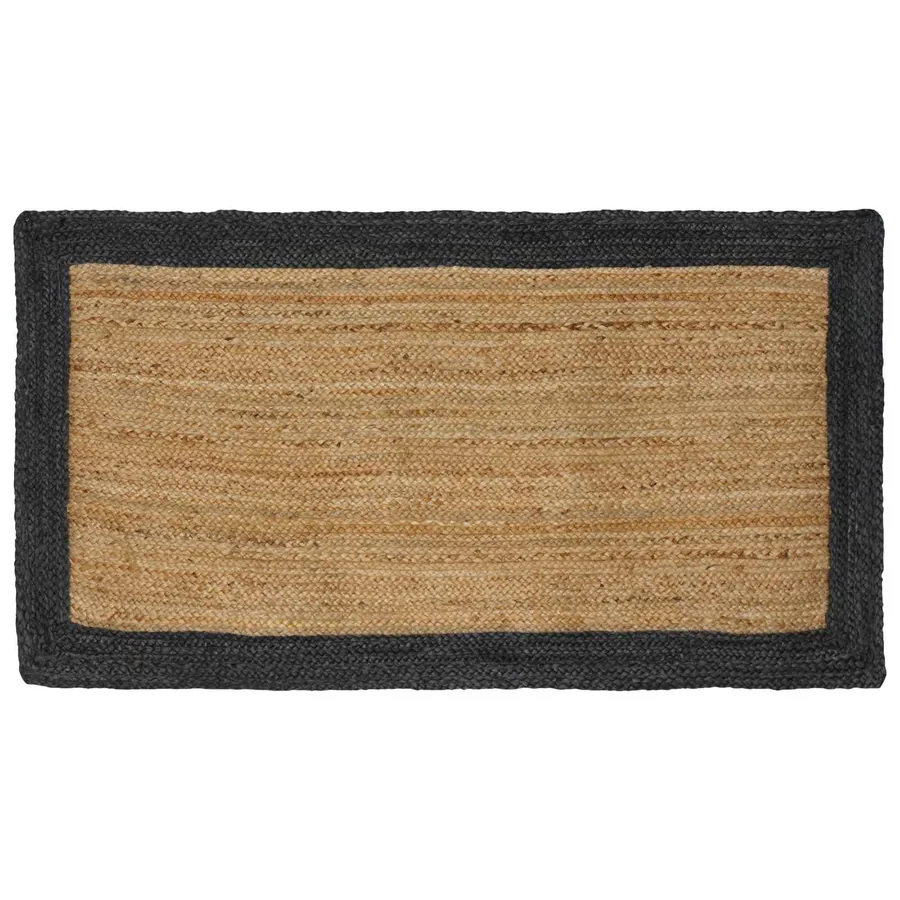 Tapis de surface Gris foncé 80 x 150 cm Jute