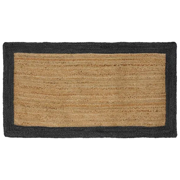Tapis de surface Gris foncé 80 x 150 cm Jute