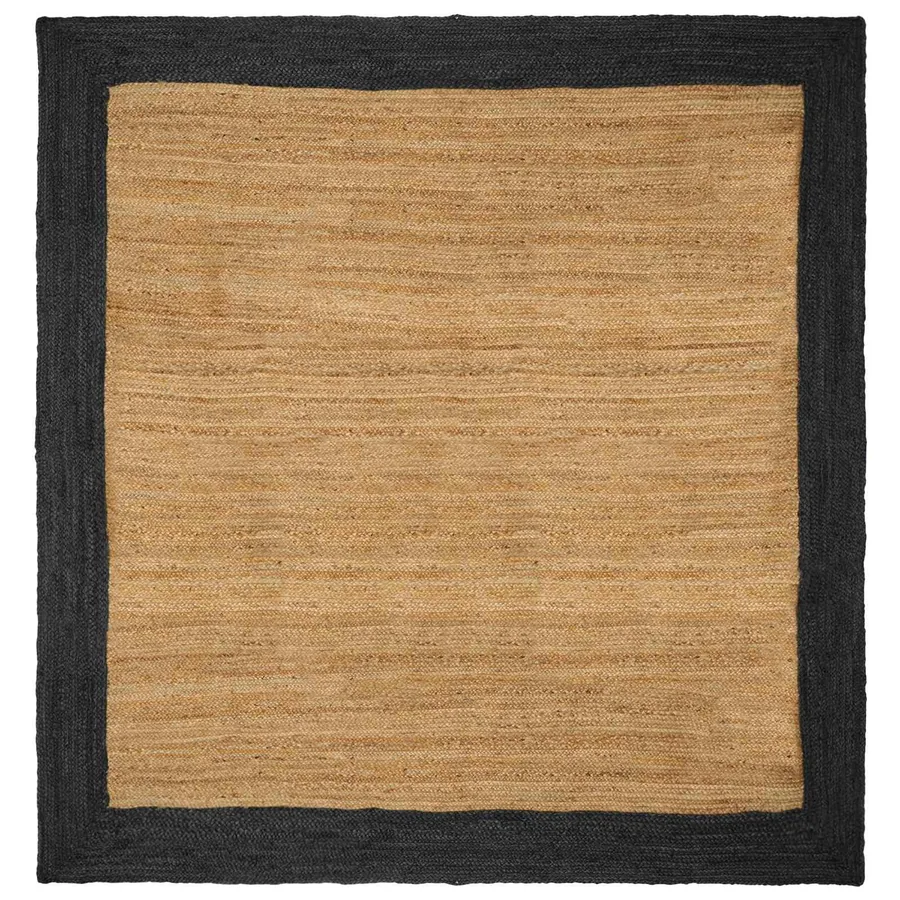 Tapis de surface Gris foncé 300 x 300 cm Jute