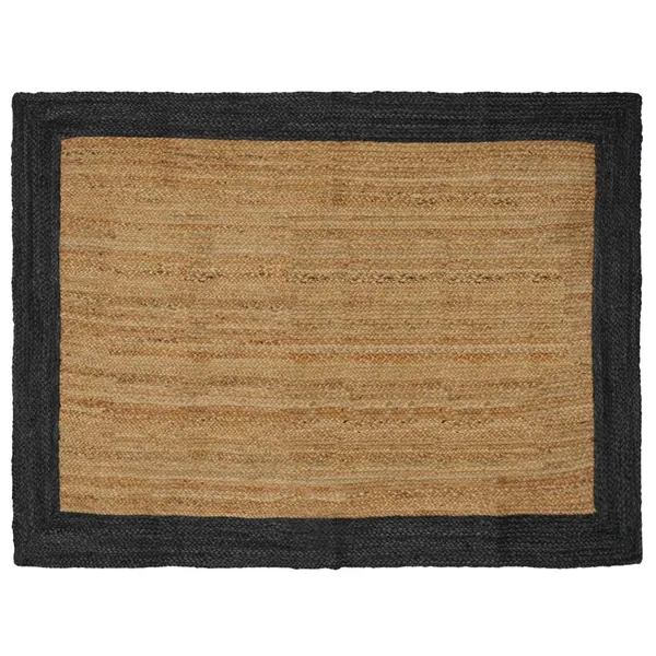 Tapis de surface Gris foncé 140 x 200 cm Jute