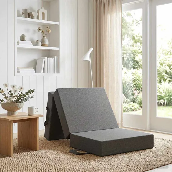 Canapé-lit pliable 75 x 67 x 45 cm Gris clair