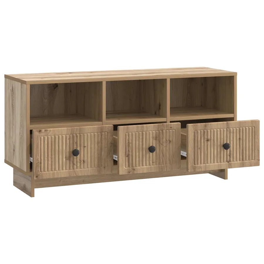 Meuble TV 102 x 34,5 x 50 cm Chêne artisanal Bois d'ingénierie - 5