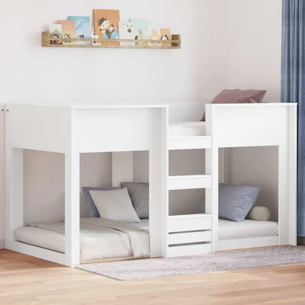 Lit Superposé pour Enfants Blanc 100 x 200 cm Bois d'ingénierie