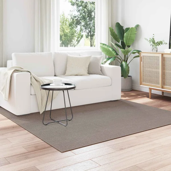 Tapis de surface Carré LUGO Taupe 200 x 200 cm Polyester
