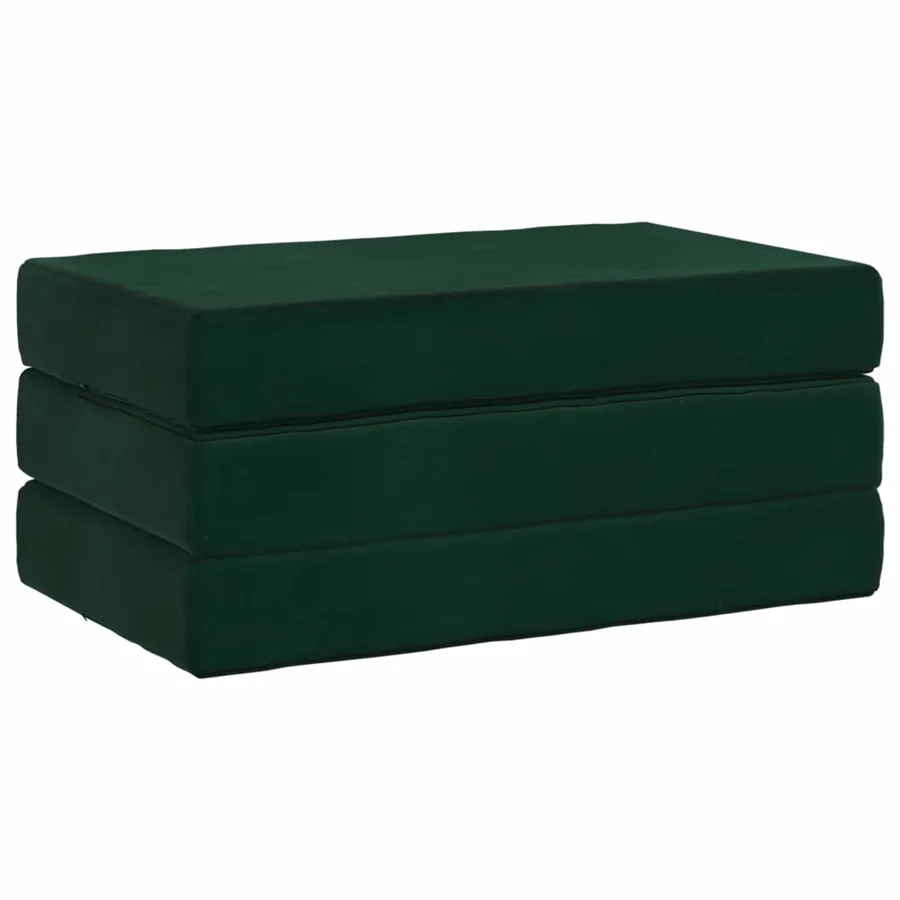 Canapé-lit pliable 80 x 67 x 45 cm Vert foncé - 3