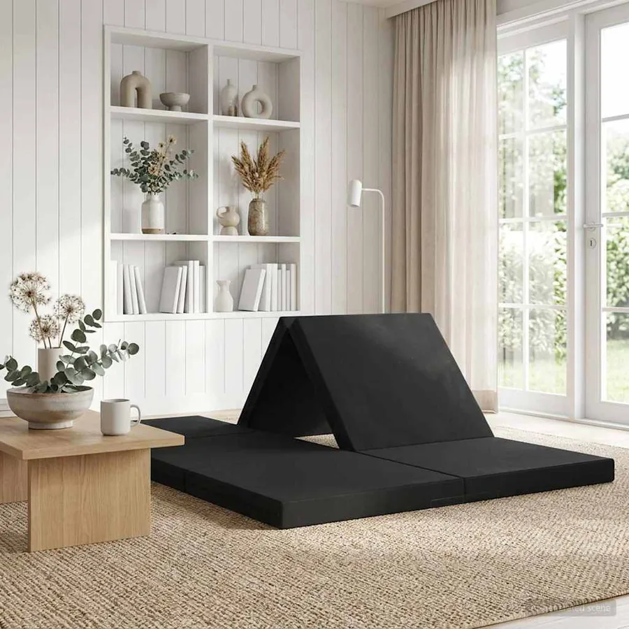 Canapé-lit pliable 140 x 67 x 45 cm Noir